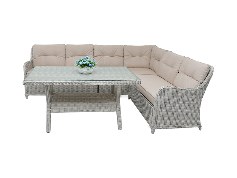 Rattan dining set sofa, outdoor furniture  YQR-495B