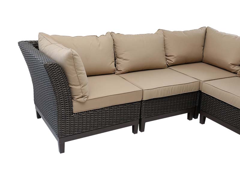 seperated rattan sofa set, aluminum rattan furniture, outdoor leisure sofa