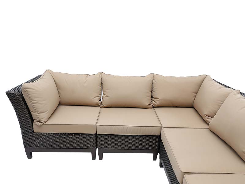 seperated rattan sofa set, aluminum rattan furniture, outdoor leisure sofa