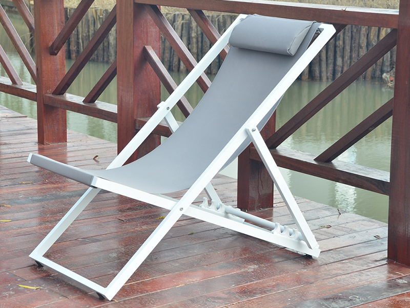 Beach Chaise Lounge Adult Beach Chair, aluminum folding relax chair, outdoor leisure chair YQ-TB-4031